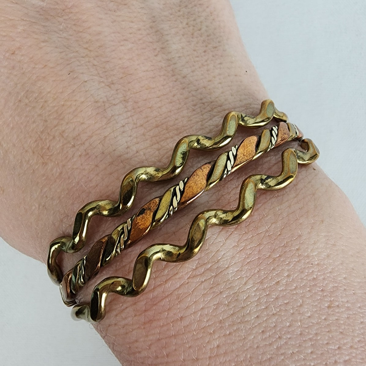 Vintage Gold & Copper Cuff Bracelet