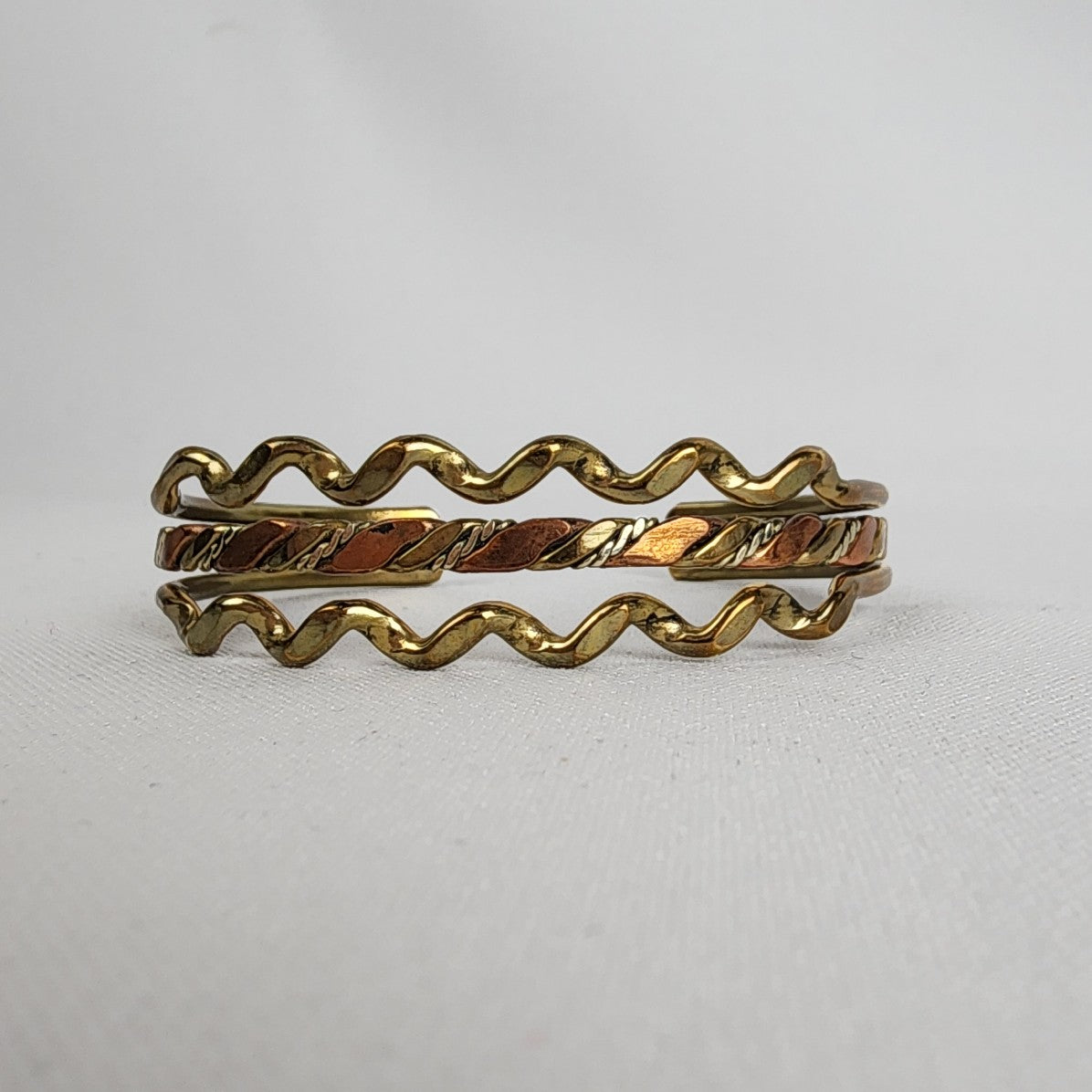 Vintage Gold & Copper Cuff Bracelet