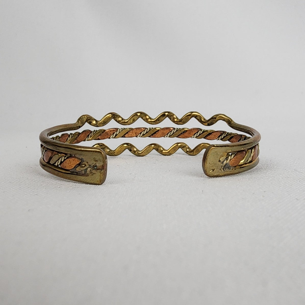 Vintage Gold & Copper Cuff Bracelet