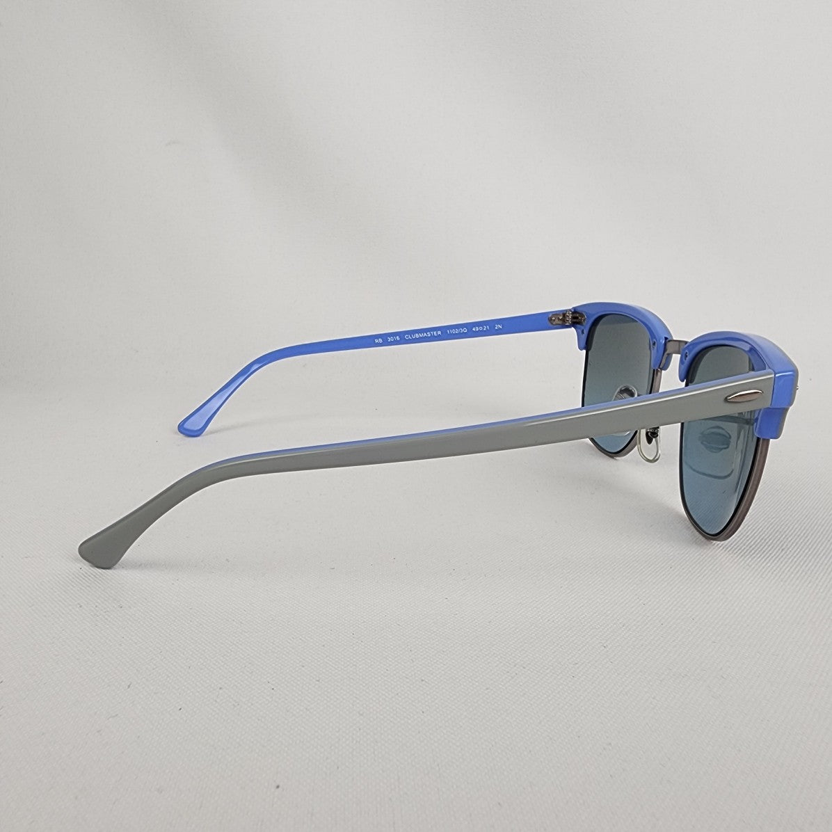 Ray Ban RB 3016 Clubmaster 1102 Blue & Grey Sunglasses