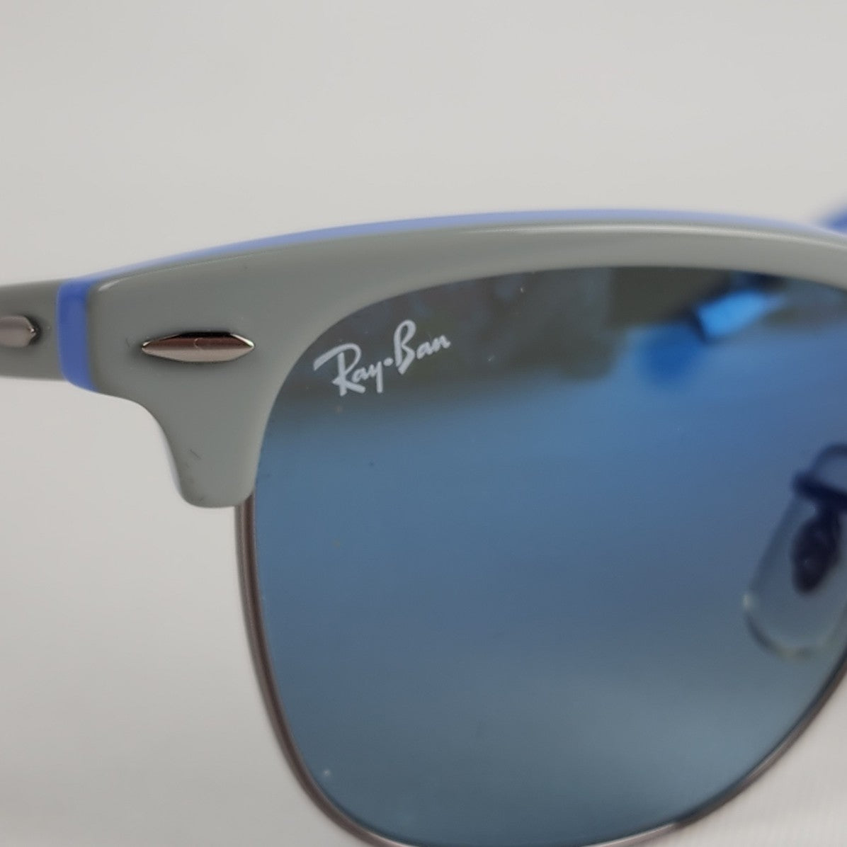 Ray Ban RB 3016 Clubmaster 1102 Blue & Grey Sunglasses