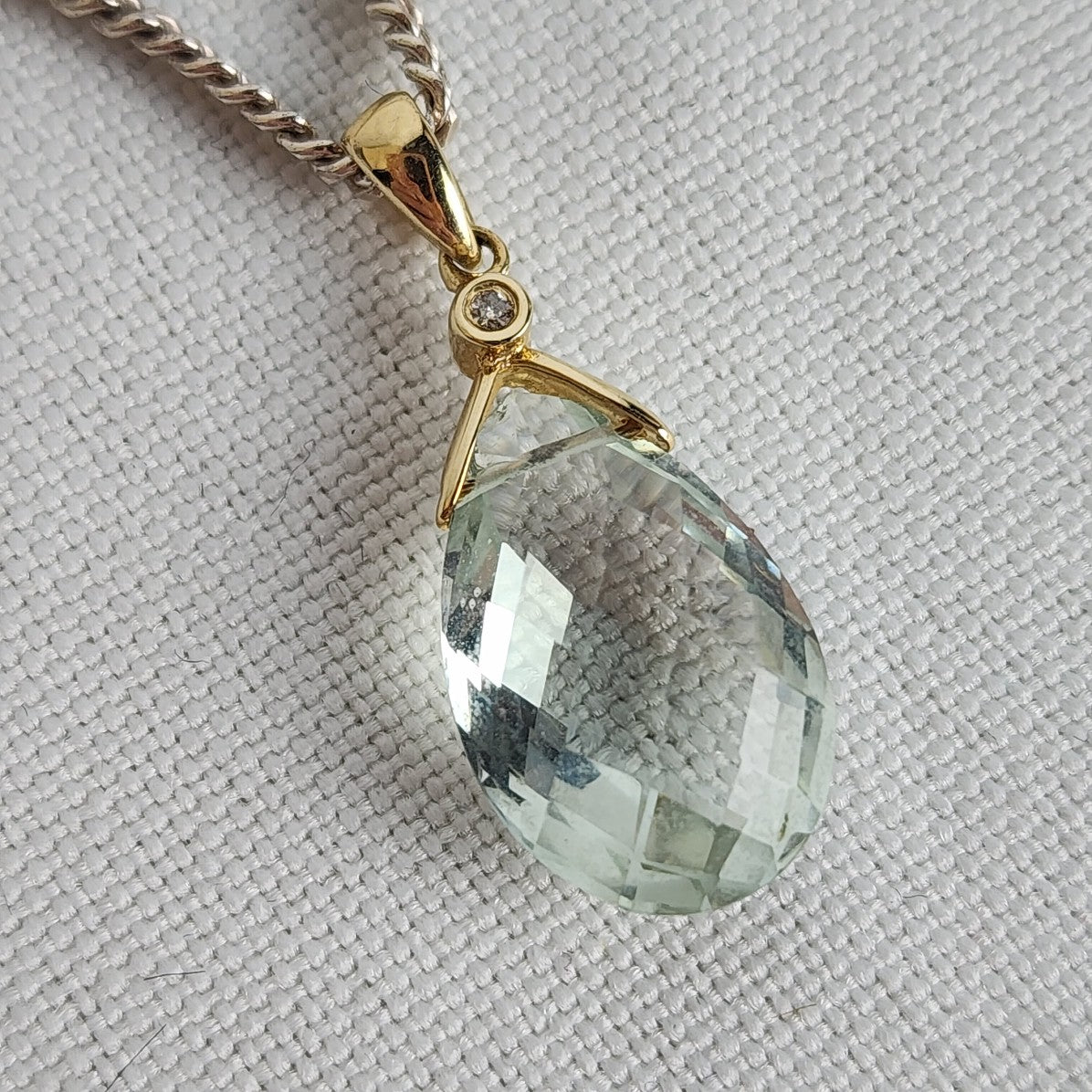 925 Sterling Silver Crystal Pendant Necklace