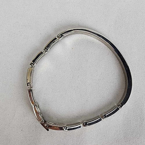 Silver Tone Clear Crystal Bracelet