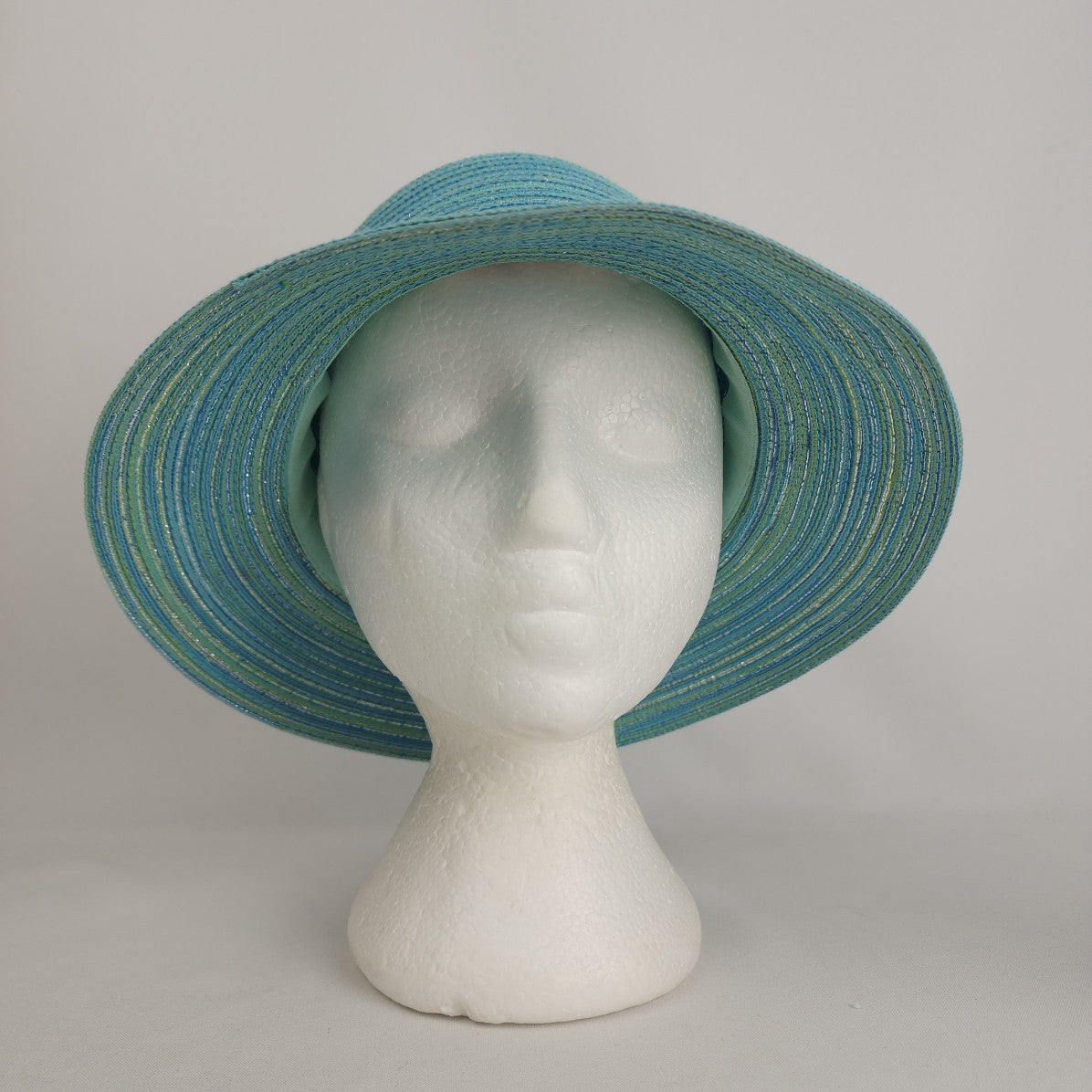 Bellezza Blue & Gold Woven Sun Hat