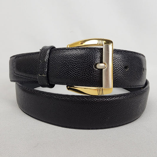 Pierre Cardin Black Leather Belt Size M/L