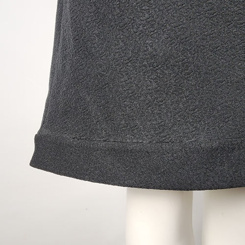 Vintage Black Sequined Detail Sheer Sleeves A Line Dress Size S