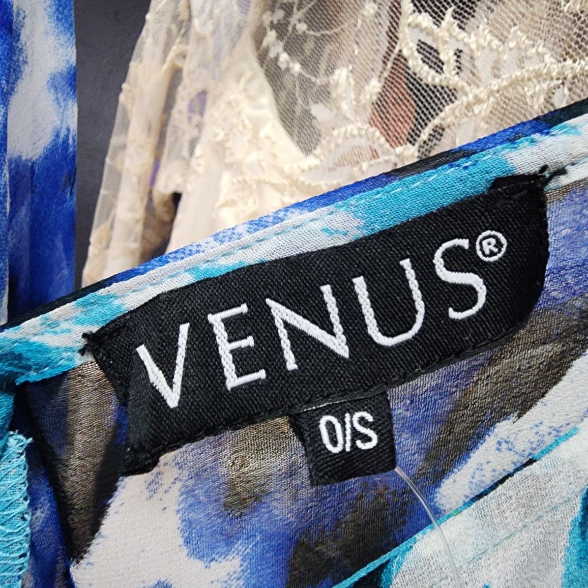 Venus Blue Sheer Dress Beach Cover Up One Size