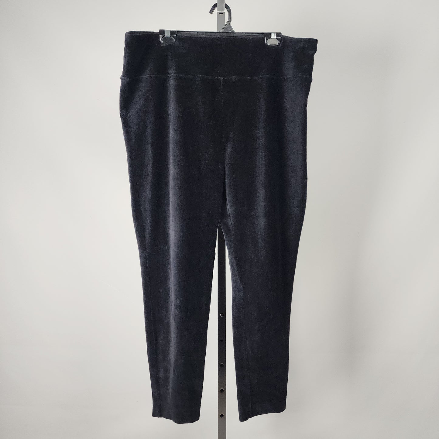 Tribal Jeans Black Velour Slim Leg Pants Size 2XL