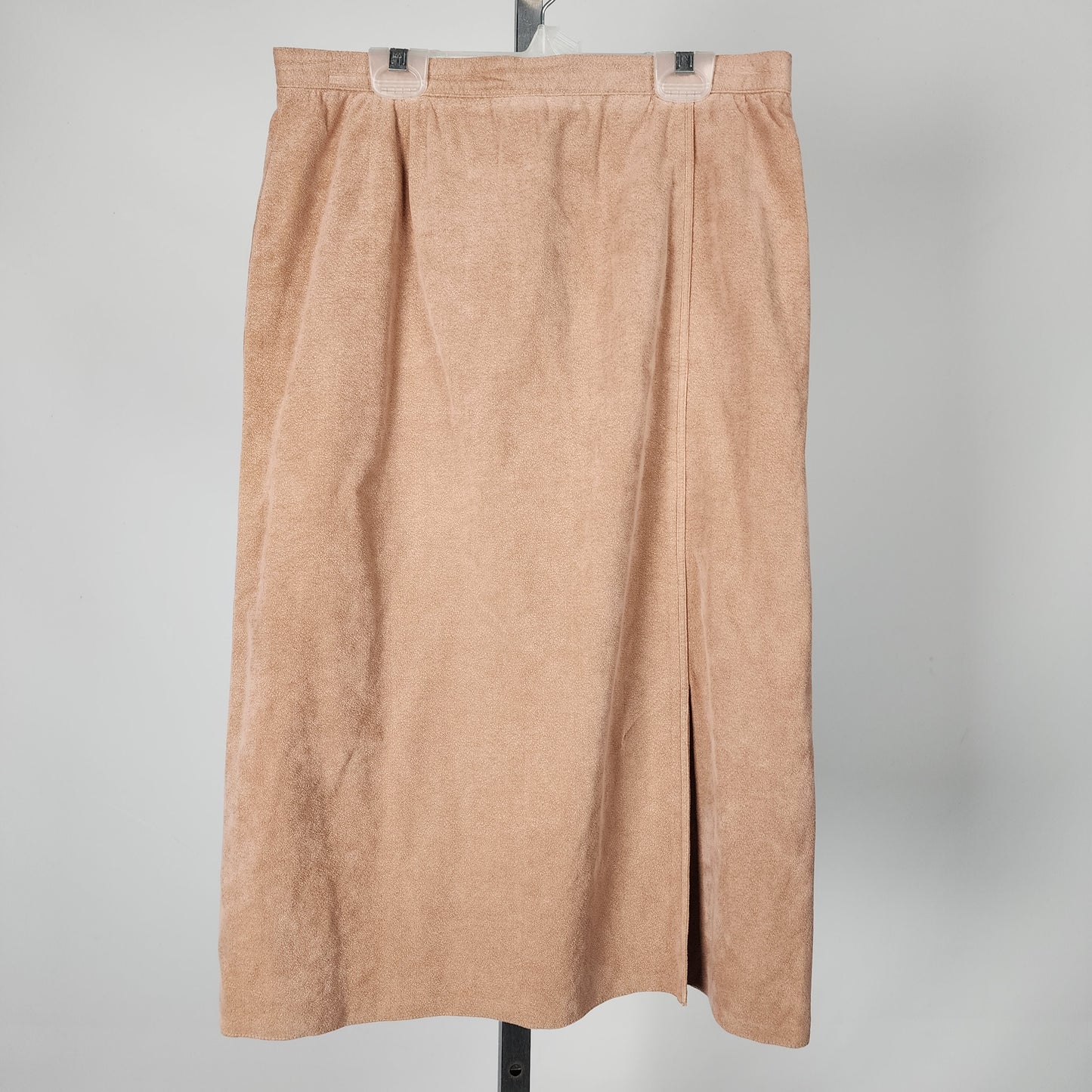 Vintage Ultra Suede Mocha Midi Skirt Size L