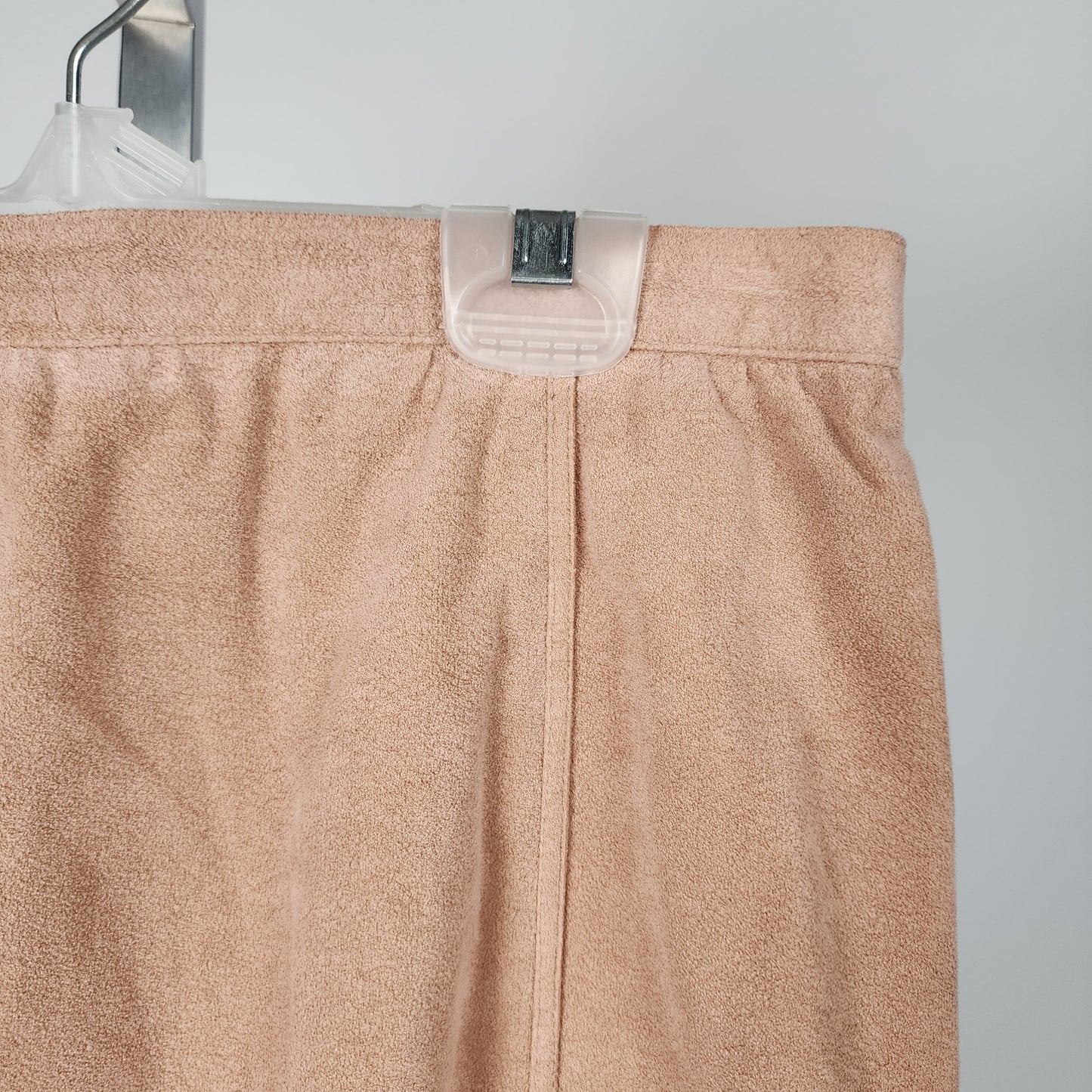 Vintage Ultra Suede Mocha Midi Skirt Size L