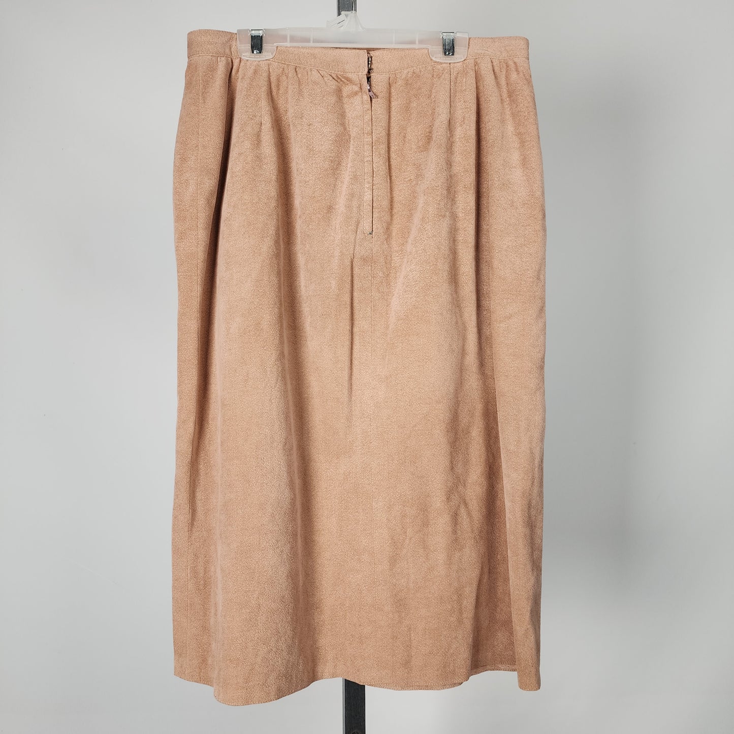 Vintage Ultra Suede Mocha Midi Skirt Size L