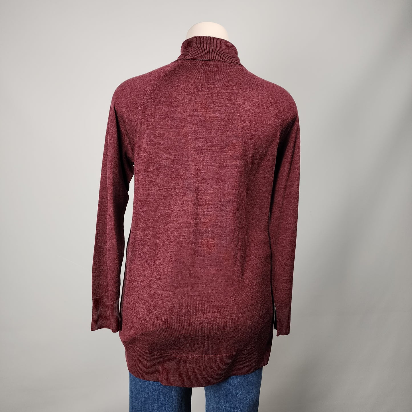 Gap Burgundy Merino Wool Turtle Neck Sweater Size XL