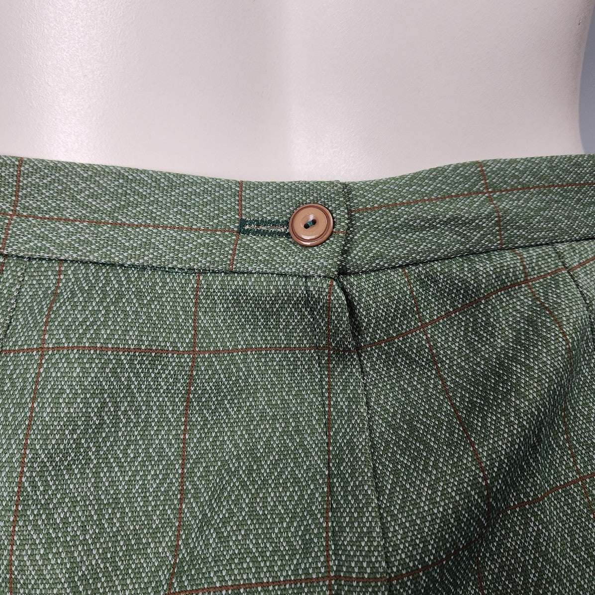 Vintage Renee Green Pleated Midi Skirt Size XL