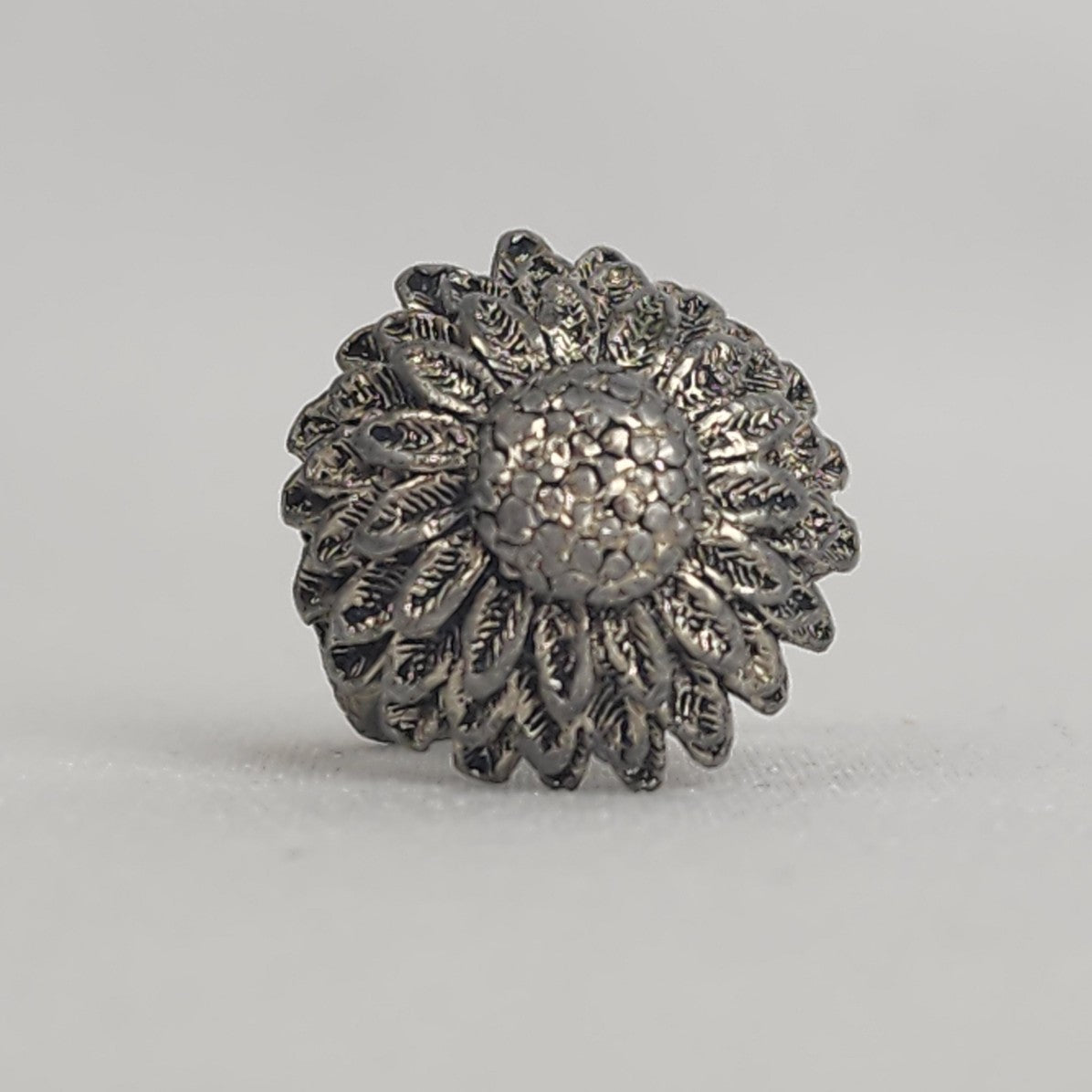 Vintage Silver Flower Adjustable Ring