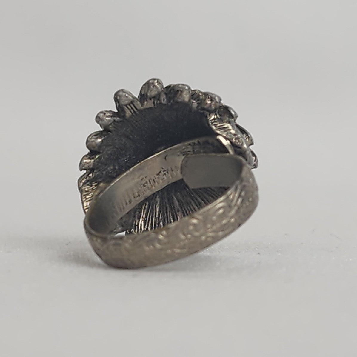 Vintage Silver Flower Adjustable Ring