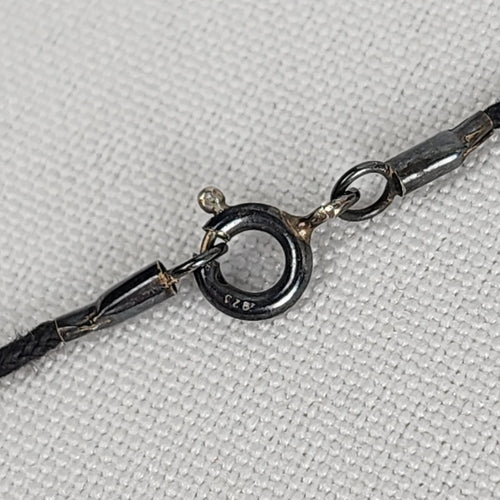 Hammered Copper Square Pendant Necklace 925 Clasp