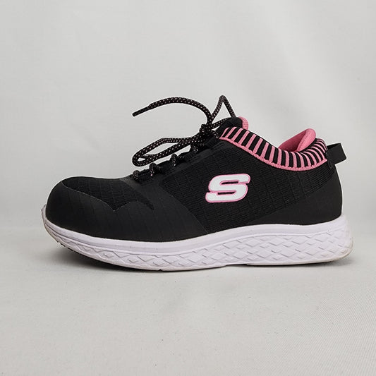 Skechers Women's Aluminum Toe Slip Resistant Safety Shoes Size 6.5