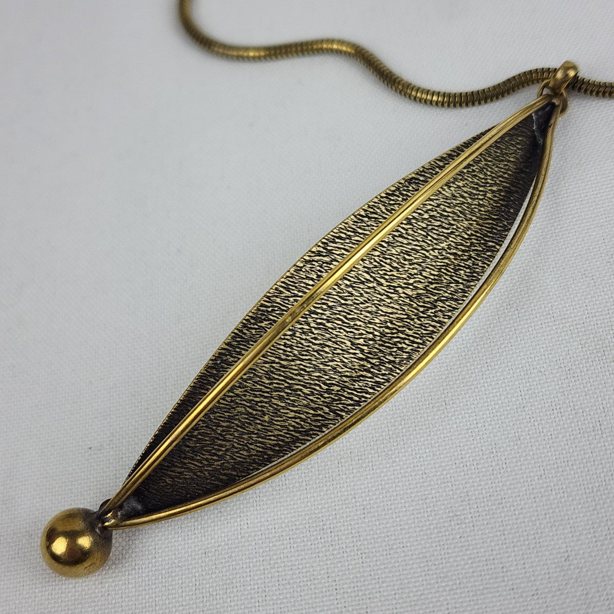 Kiem Antique Bronze Long Snake Chain Pendant Necklace