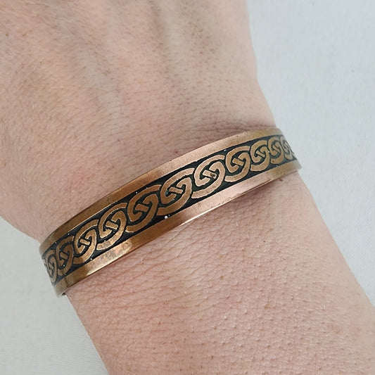 Vintage Copper Tribal Cuff Bracelet