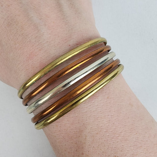 Copper Gold & Silver Cuff Bracelet