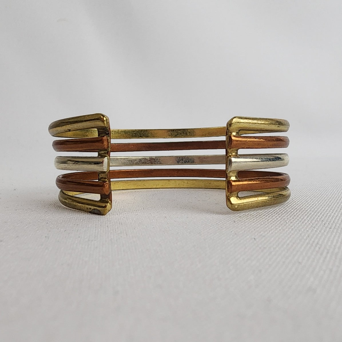 Copper Gold & Silver Cuff Bracelet