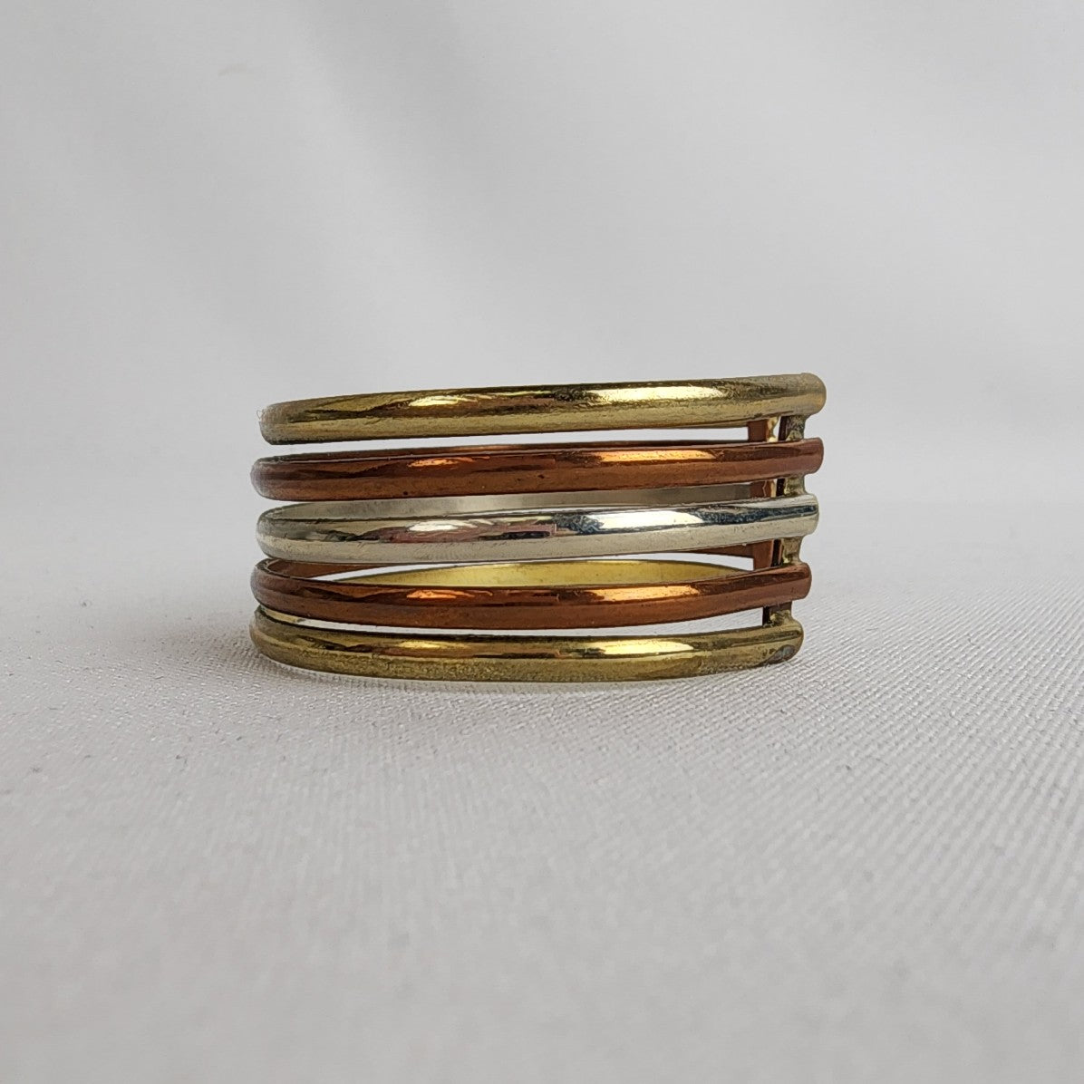 Copper Gold & Silver Cuff Bracelet