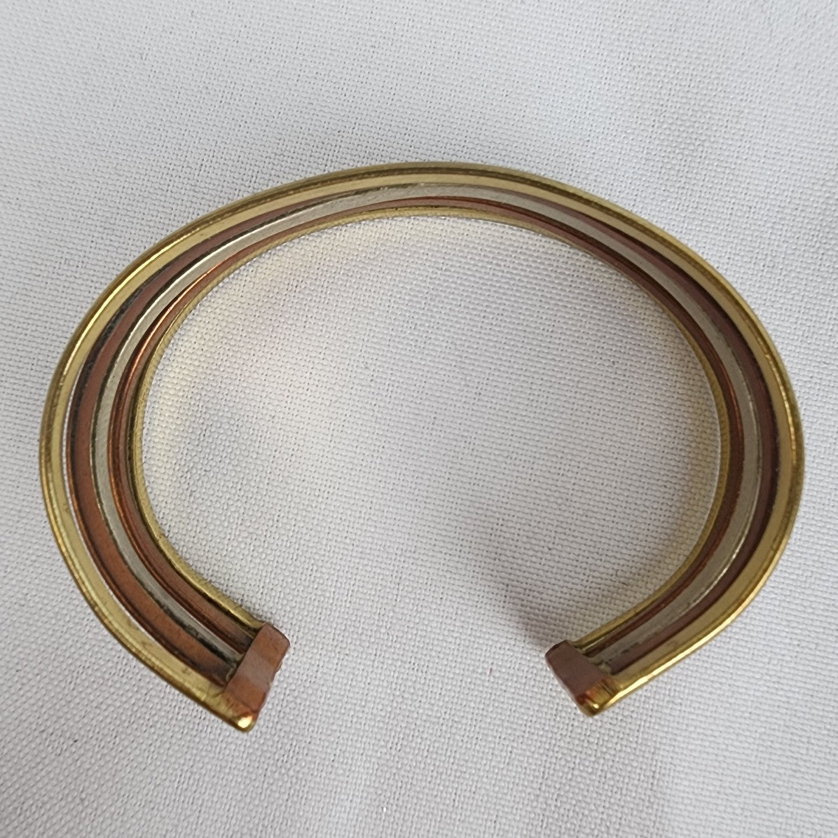 Copper Gold & Silver Cuff Bracelet