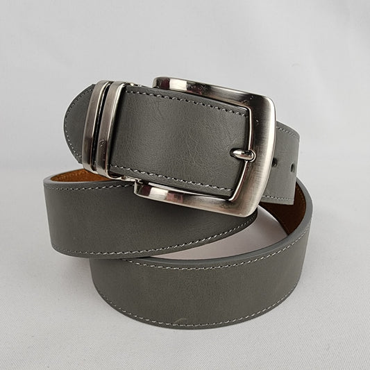 Italian Leather Grey Belt Size XL