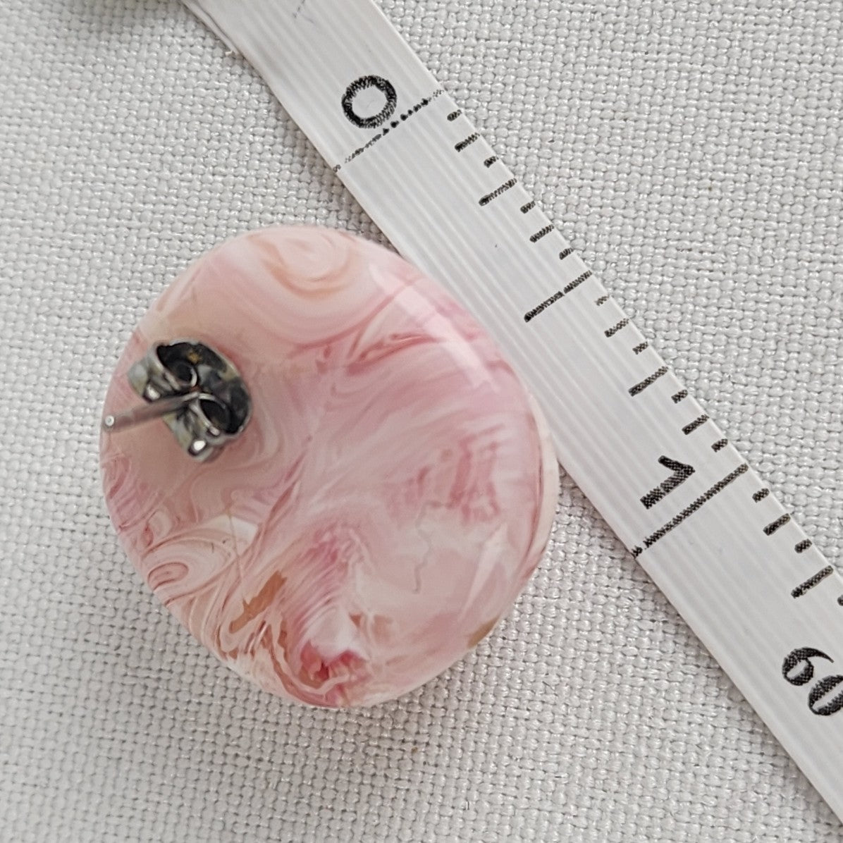 Vintage Pink Marbled Earrings