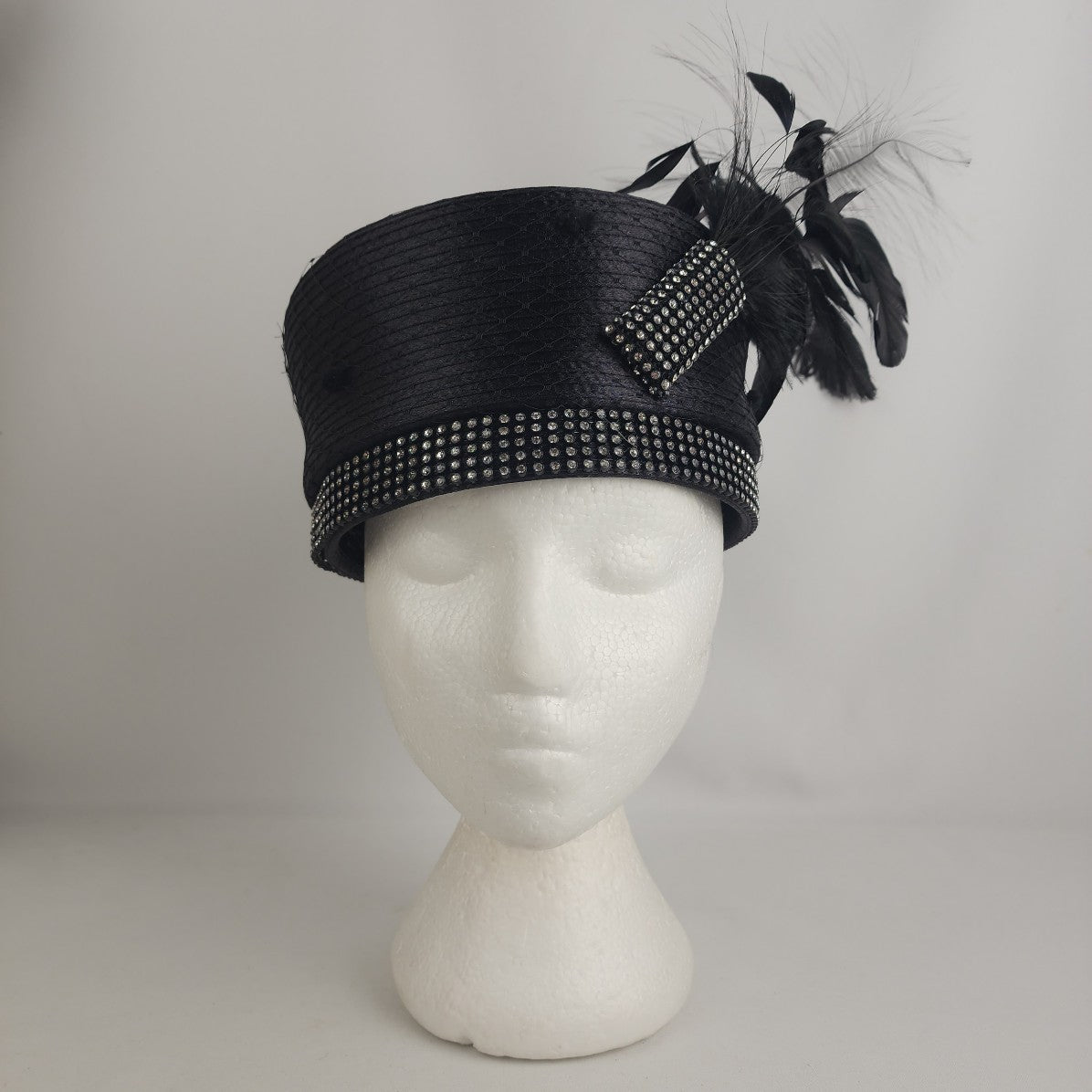 Brenda B Black Feather Hat