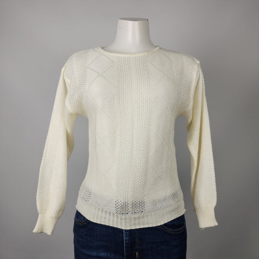 Vintage Marella Cream Knit Light Sweater Size S