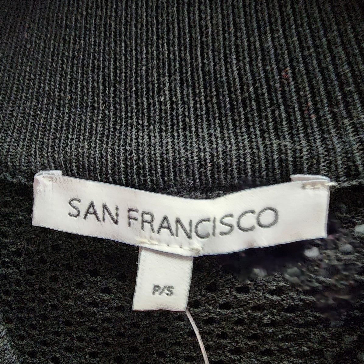 San Francisco Black Knit Zip Up Cardigan Size S