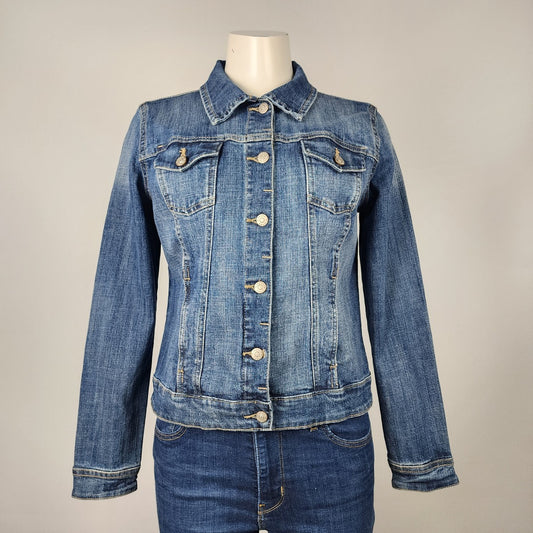 R Jeans Blue Denim Button Up Jean Jacket Size S