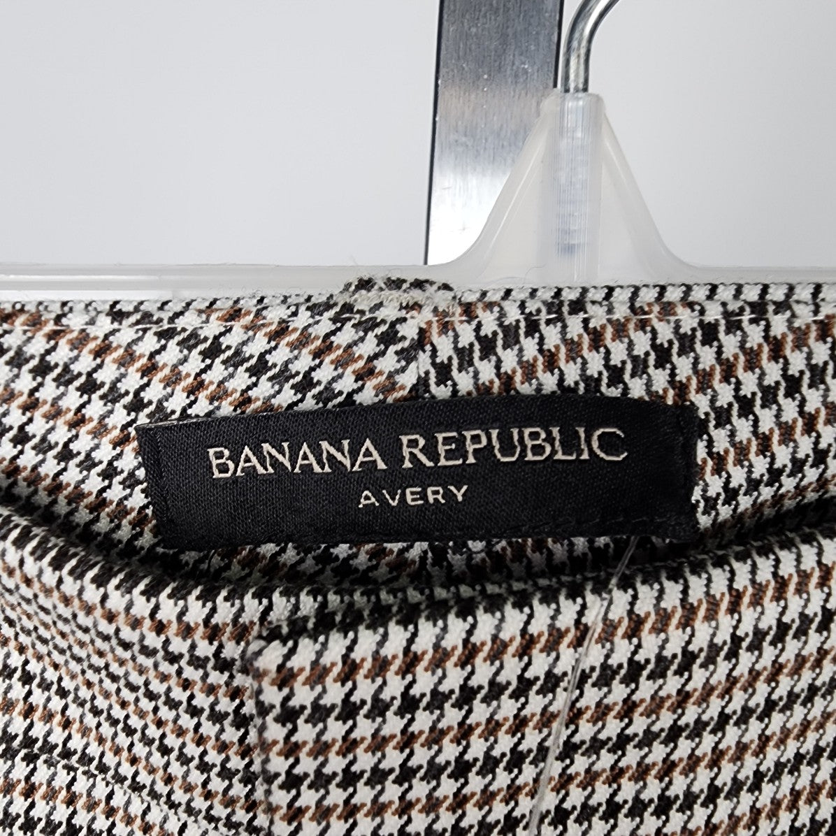 Banana Republic Black & Brown Houndstooth Avery Pants Size M