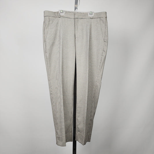 Banana Republic Black & Brown Houndstooth Avery Pants Size M