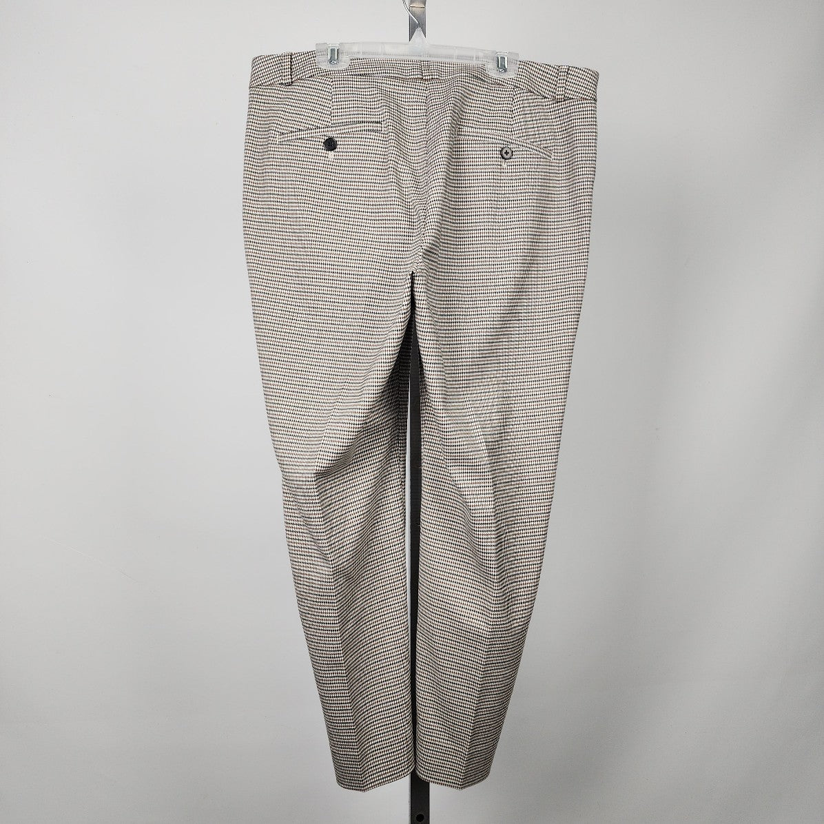 Banana Republic Black & Brown Houndstooth Avery Pants Size M