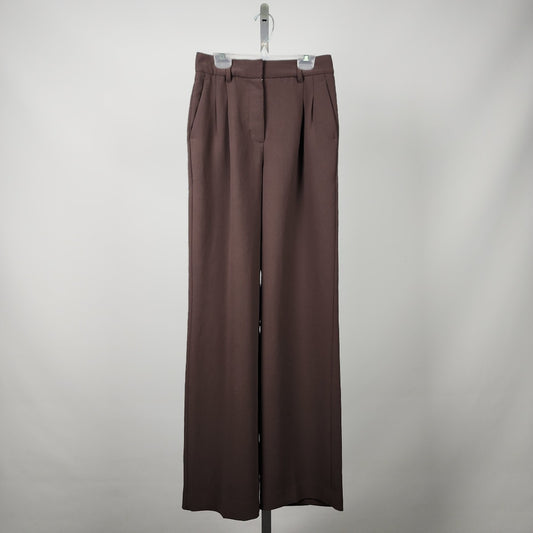 Wilfred Brown Wide Leg Trouser Pants Size 0