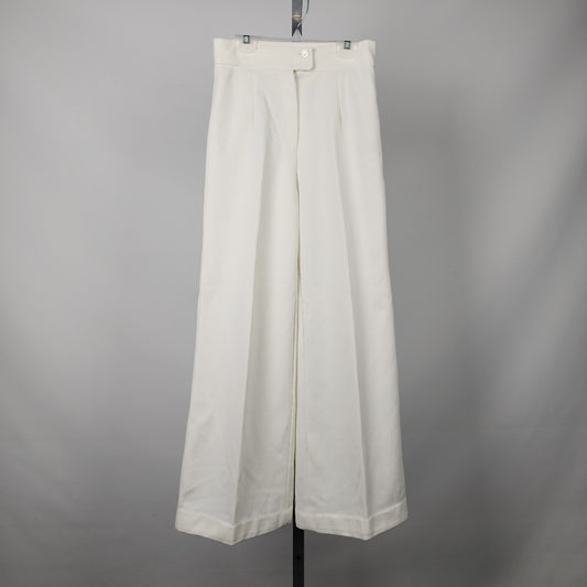 Vintage White High Waisted Wide Leg Pants Size S