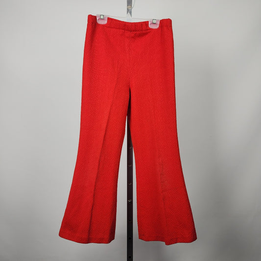 Vintage Red Cropped Wide Leg Pants Size S