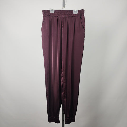 RD Style Purple Silky Jogger Pants Size M