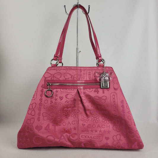 Coach Pink Gabby X-large Signature Tote Purse