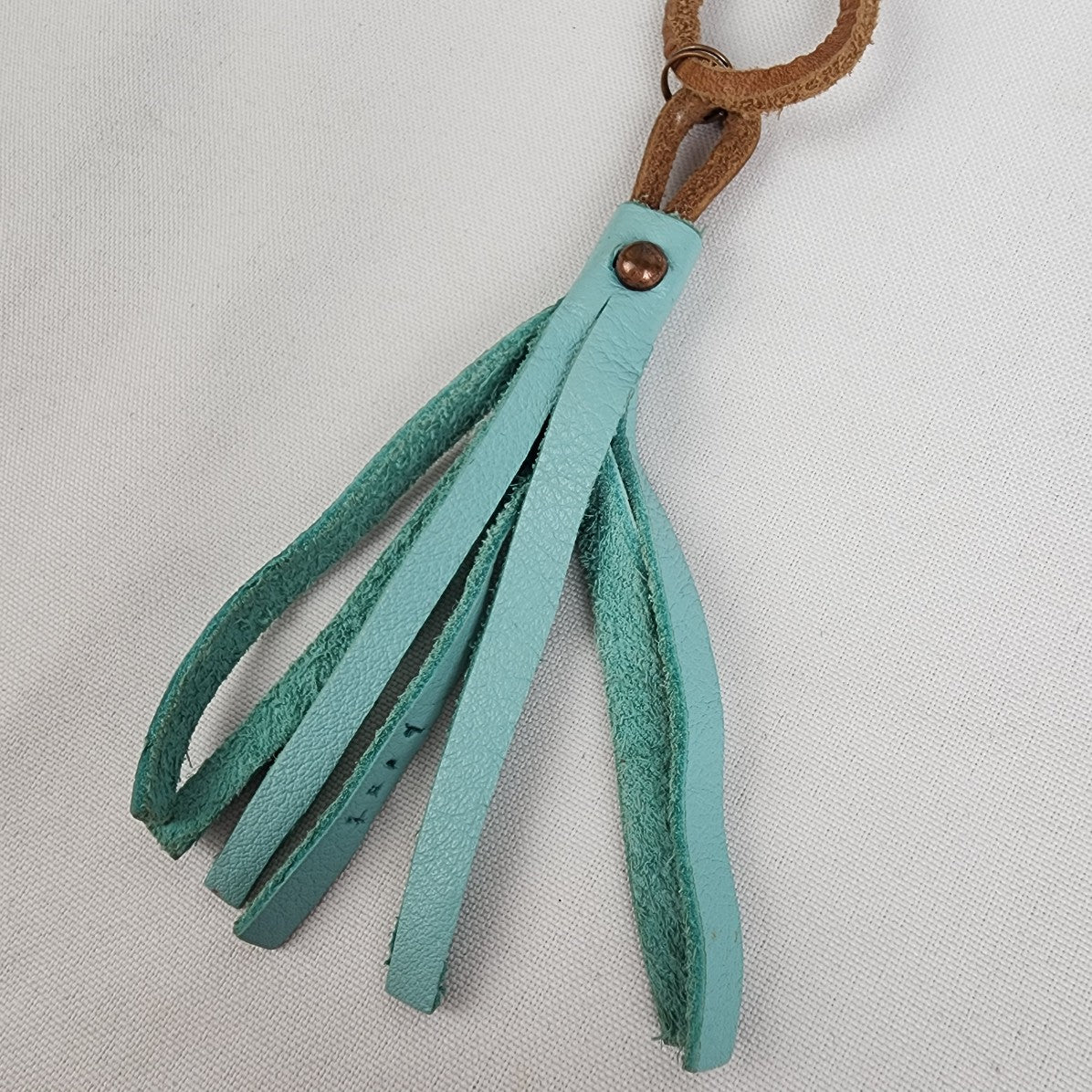 Teal & Brown Leather Necklace