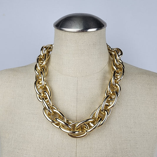 Gold Tone Chunky Chain Link Necklace