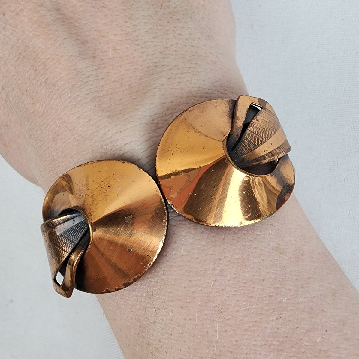 Vintage Copper Hinge Bracelet