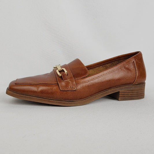 Aldo Brown Leather Loafers Size 9