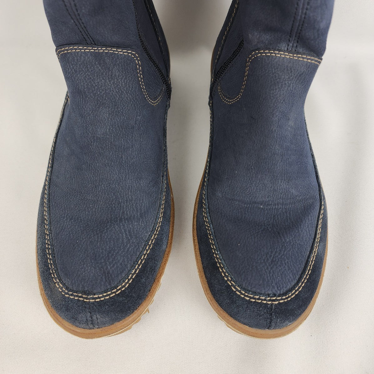 Remonte Blue Leather Sherpa Lined Boots Size 9.5