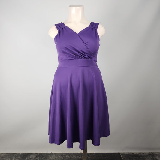Grace Karin Purple Fit & Flare Dress Size XL