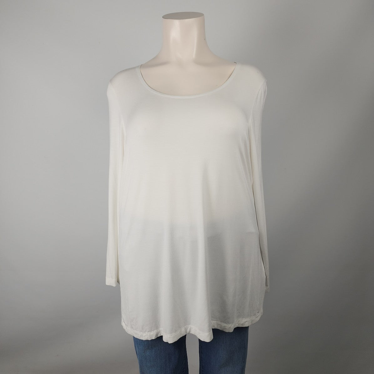 Bryn Walker White Long Sleeve Tunic Top Size L/XL