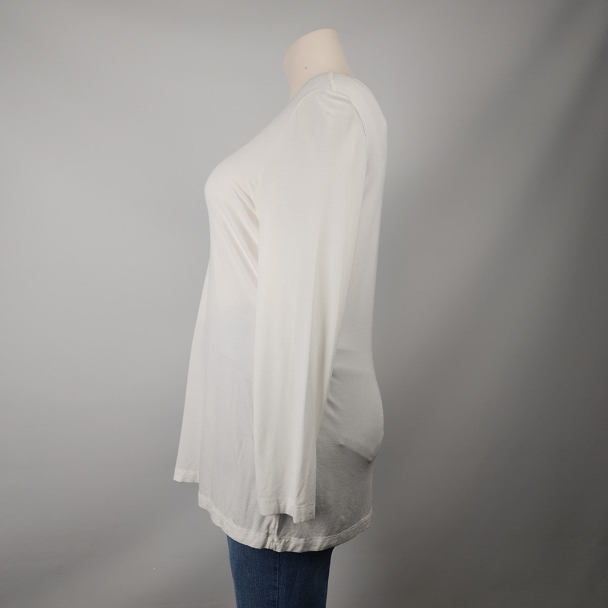 Bryn Walker White Long Sleeve Tunic Top Size L/XL