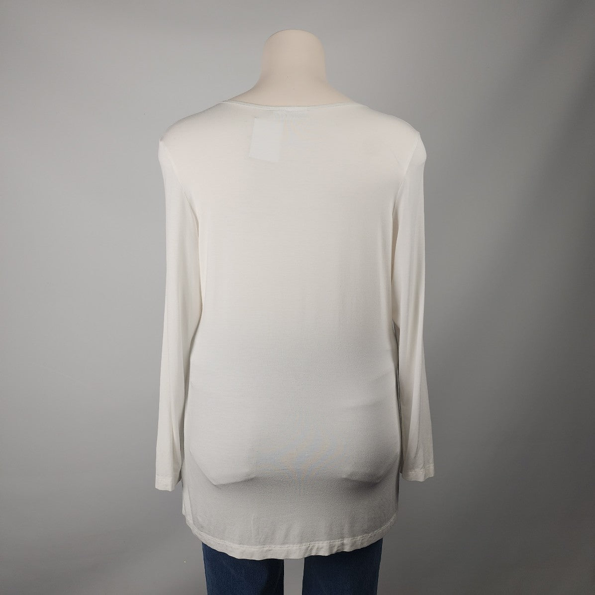 Bryn Walker White Long Sleeve Tunic Top Size L/XL